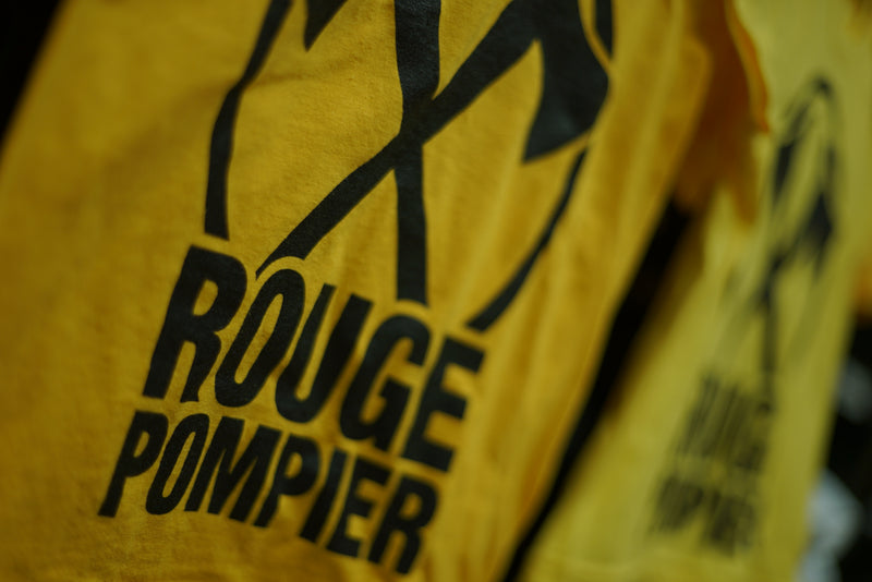 T-shirt pour enfants/ados "Logo haches" jaune - Rouge Pompier