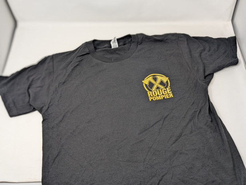 T-shirt "Michael Caine / Logo haches gold" - Rouge Pompier