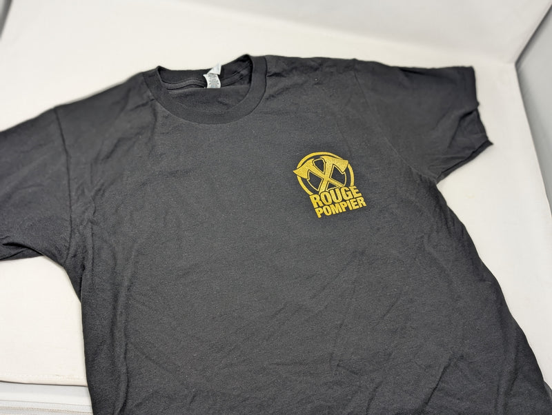 T-shirt "Michael Caine / Logo haches gold" - Rouge Pompier