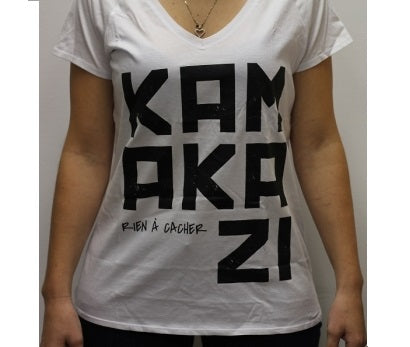 tshirt rien a cacher femme blanc 2