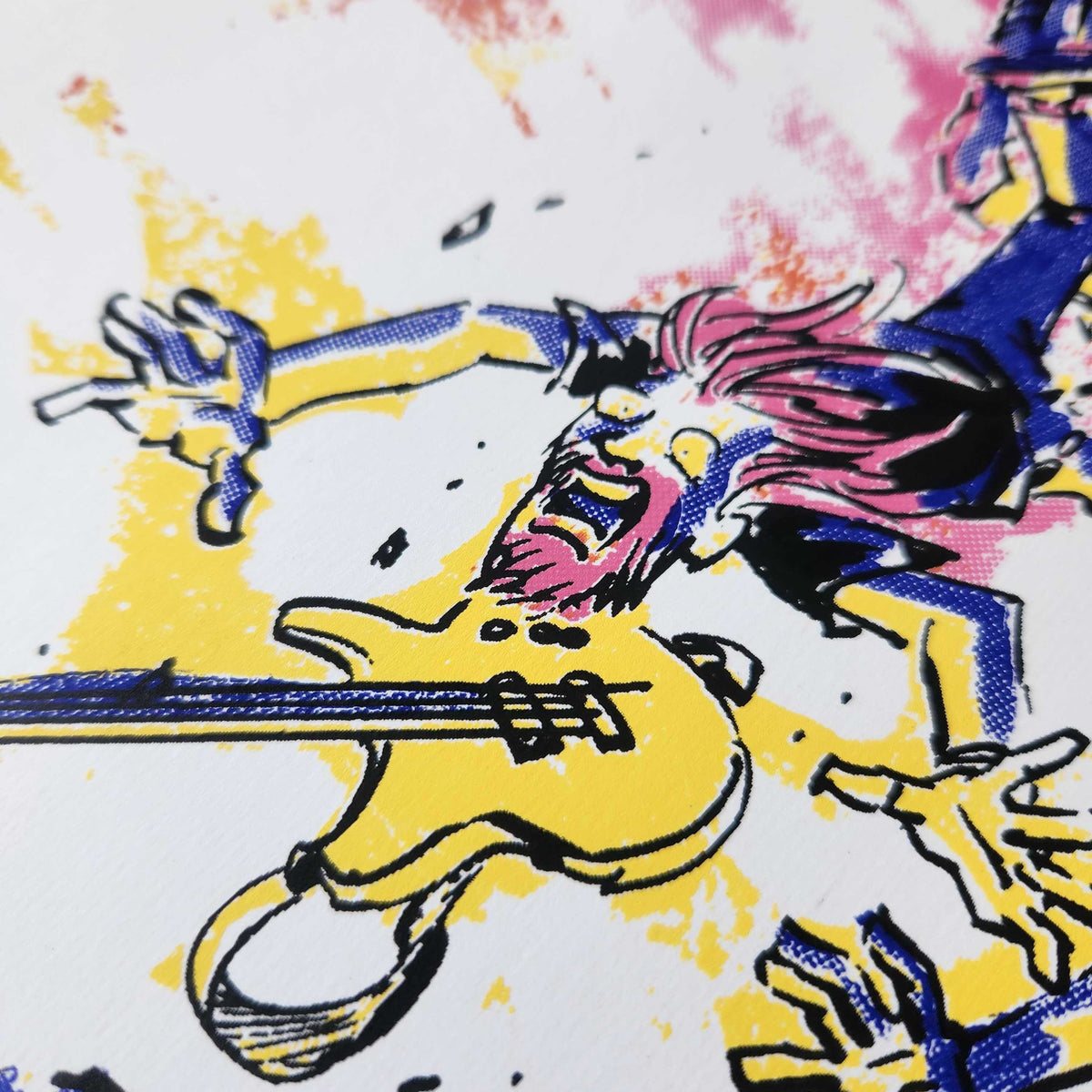 Screen-printed poster "Mourir pour le rock" - Noé Talbot