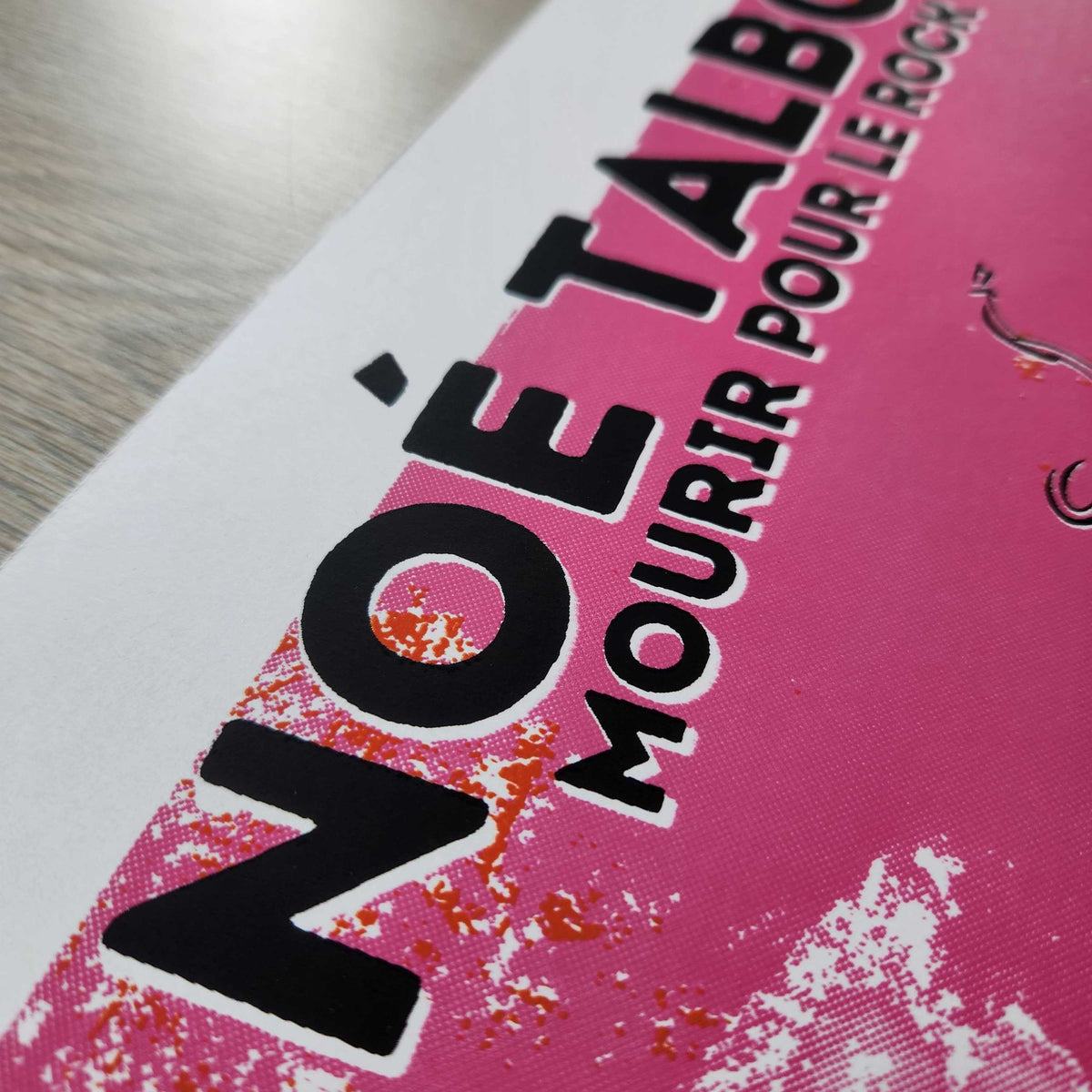 Screen-printed poster "Mourir pour le rock" - Noé Talbot