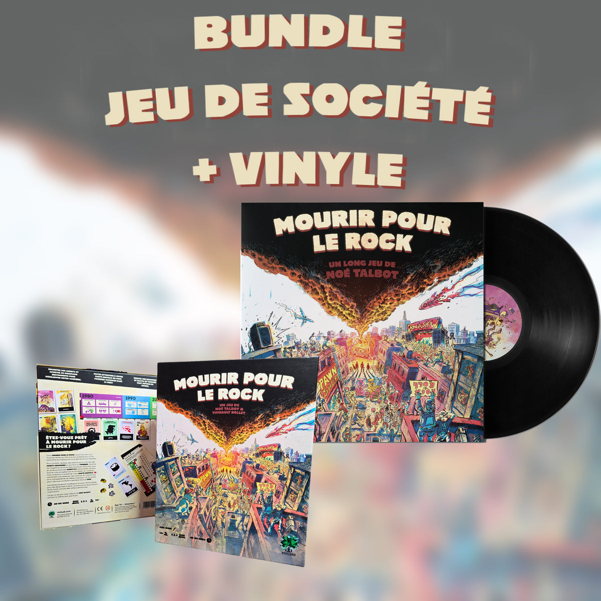 Bundle jeu de société + Album "Mourir pour le rock" (Vinyle) - Noé Talbot