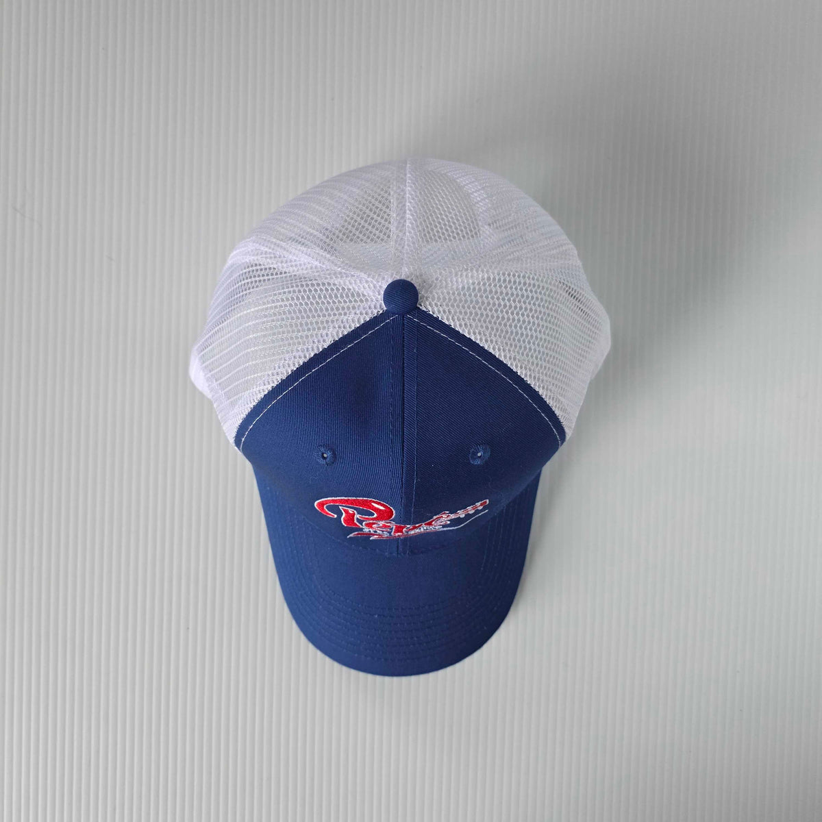 Blue/white hat "Embroidered Logo" - Pépé et sa guitare