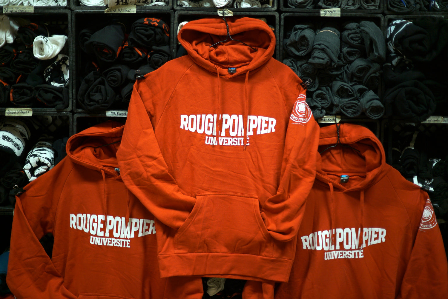 Hoodie "Rouge Pompier Université" rouge - Rouge Pompier