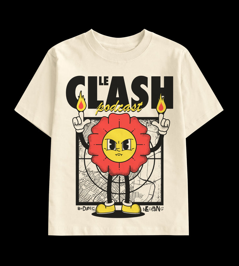 PRÉCOMMANDE - T-shirt ''Fleur/Flamme/Beding-Bedang'' Le Clash Podcast