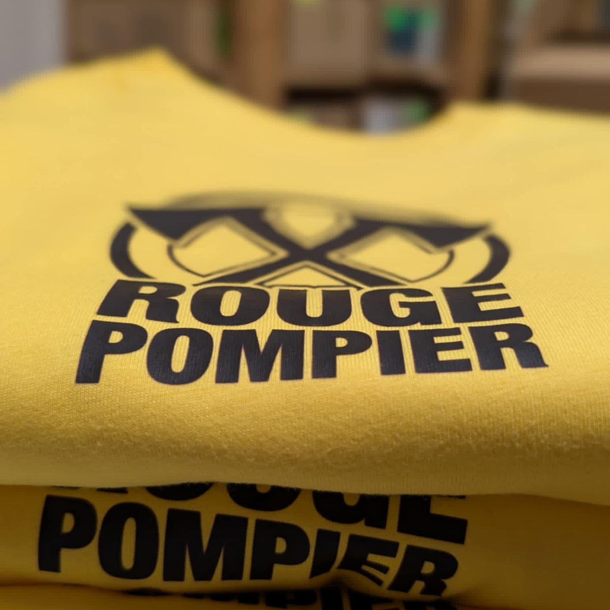 Kids t-shirt "Axe Logo" (yellow) - Rouge Pompier