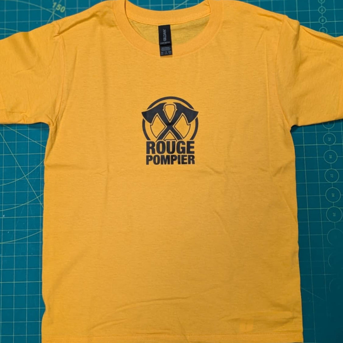 Kids t-shirt "Axe Logo" (yellow) - Rouge Pompier