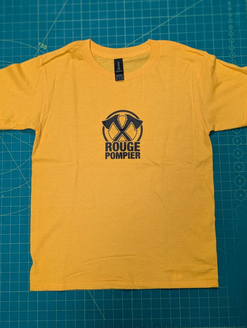 Kids t-shirt "Axe Logo" (yellow) - Rouge Pompier