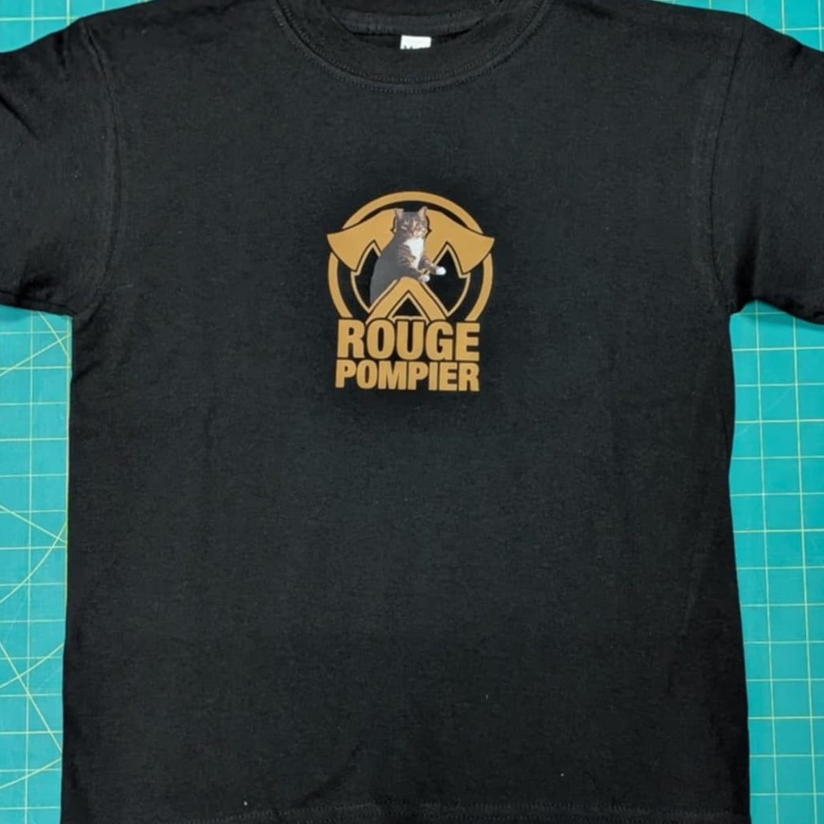 Kids t-shirt "Axe Logo" (yellow) - Rouge Pompier