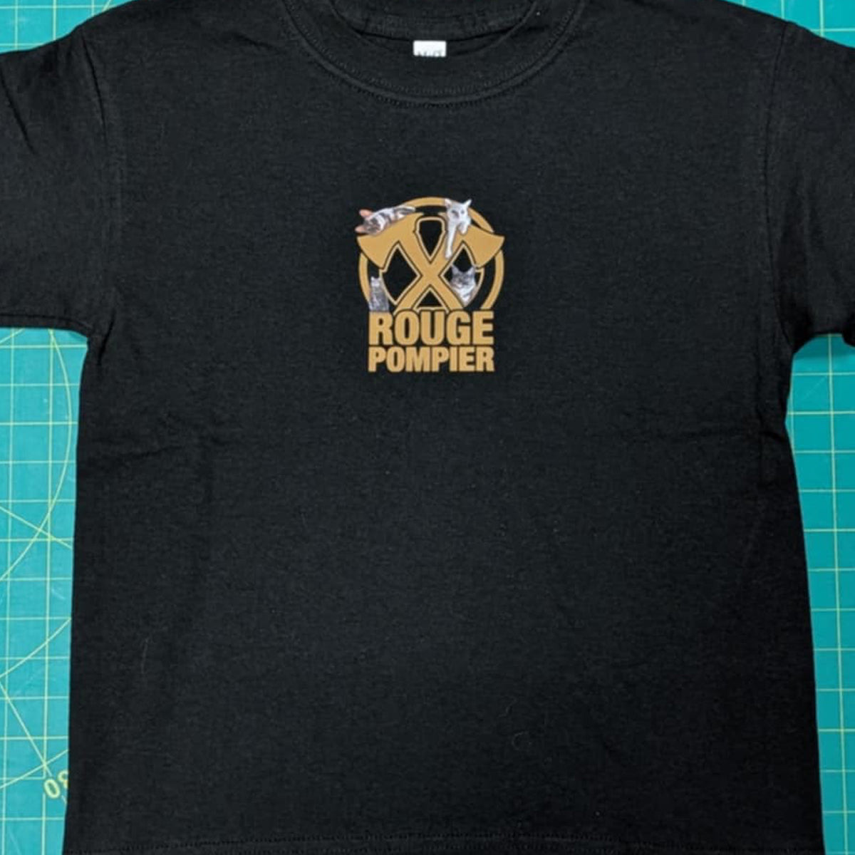 Kids t-shirt "Axe Logo" (yellow) - Rouge Pompier