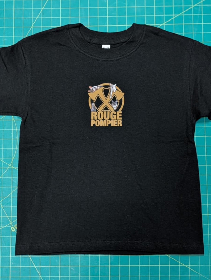 Kids t-shirt "Axe Logo" (yellow) - Rouge Pompier