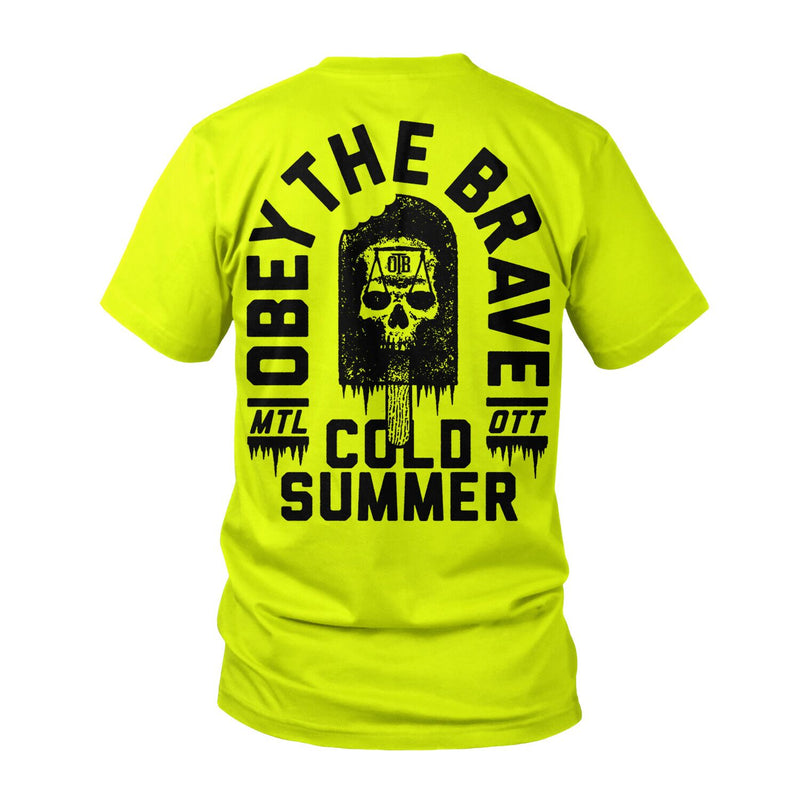 Cold summer neon tee back